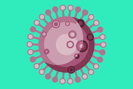 Microscopic view of a infectious virus. Medical 2D illustrationの写真素材