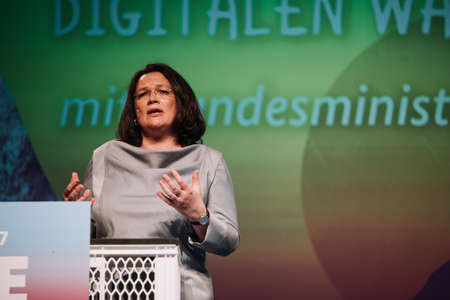 Andrea Nahles speaker at web conference republicaのeditorial素材