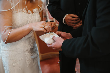 photo of the ceremony of the bride and the groom