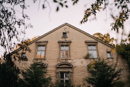 an old house in the natureの写真素材