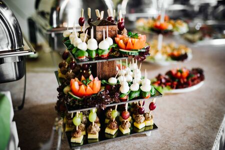finger food in an open buffetの写真素材
