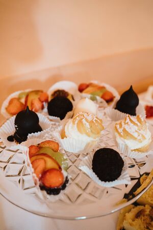 small dessert pieces in a weddingの写真素材