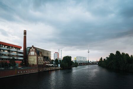 a river in the cityの写真素材