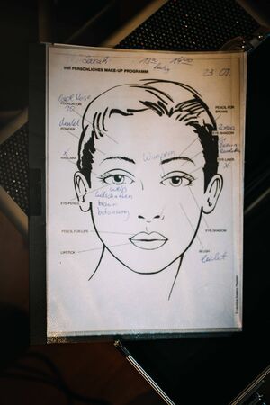 make up program on paperの写真素材