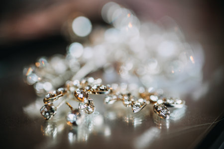 a bride's hair accessory on a table