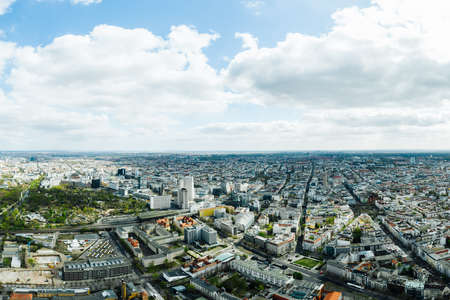 Aerial View of Berlin on cloudy summer dayの写真素材