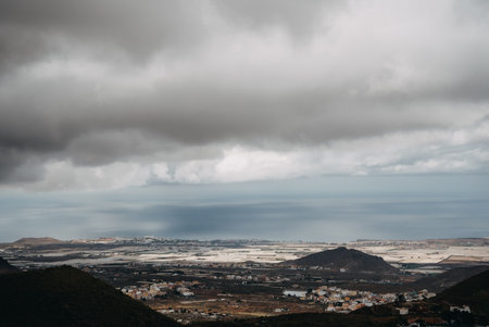 Beautiful View on Tenerife Island, Spanish tourism travel place in Europeの写真素材