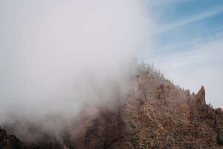 national park at Teide volcano in Tenerife in the beautiful atmosphereの写真素材