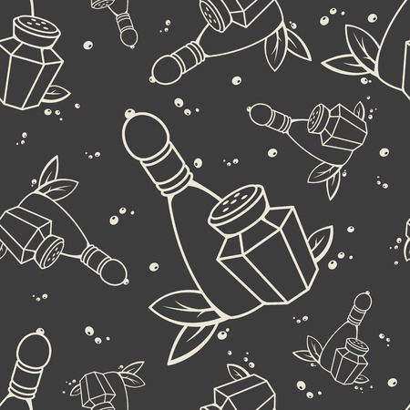 Salt and pepper seamless pattern. Cute and lovely vector backgroundのイラスト素材