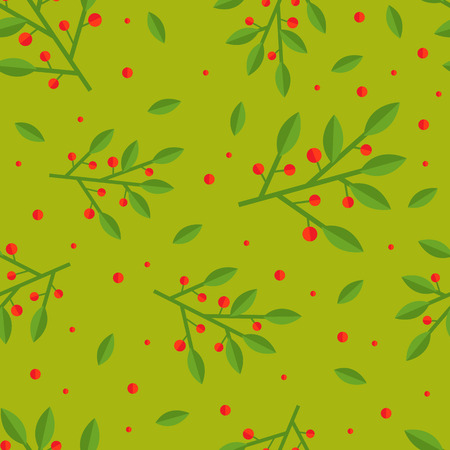Cute and simple cowberry seamless pattern. Flat style.のイラスト素材