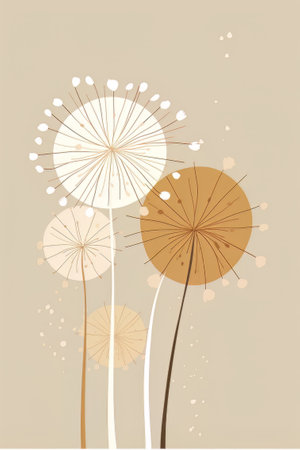 Dandelion flower background, vector illustration, eps10.の素材