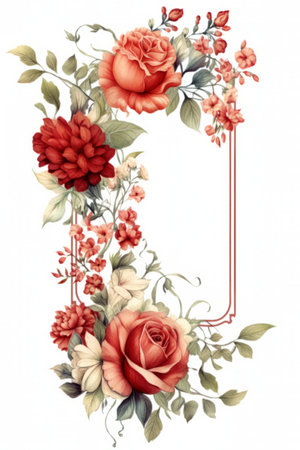 Beautiful floral capital letter U. Hand drawn watercolor illustration.の素材