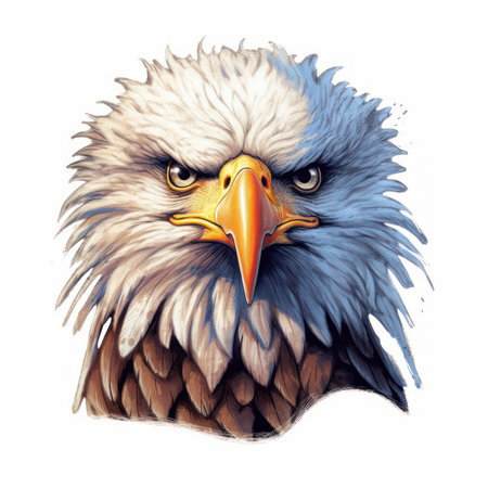 Eagle head. Portrait of an eagle. vector illustration.の素材