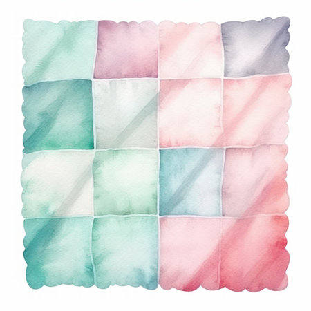 watercolor background. Hand painted abstract watercolor squares. texture paper.の素材