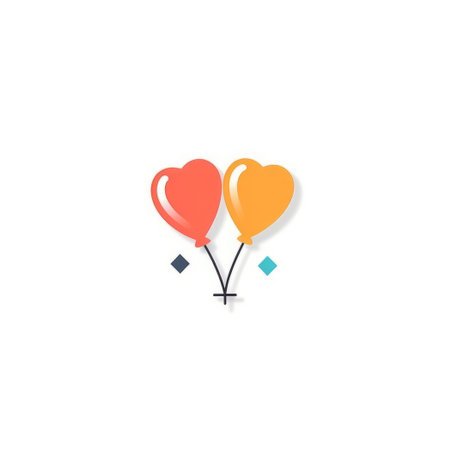 Balloons colorful icon on background for graphic and web design. Creative illustration concept symbol for web or mobile appの素材