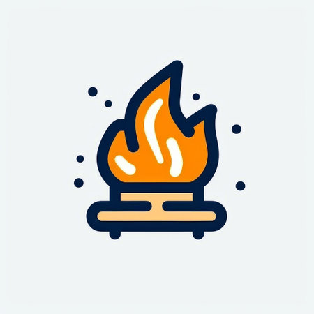 Campfire icon, vector illustration. Flat design style eps 10の素材