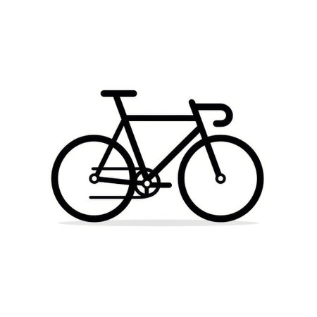 Bicycle icon on white background. bike symbol. vector illustration.の素材