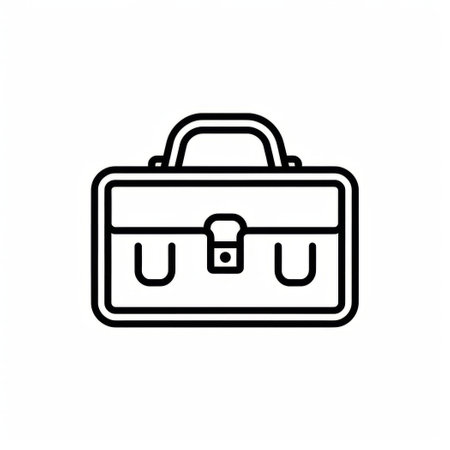 Briefcase icon, vector illustration. Flat design style eps 10の素材