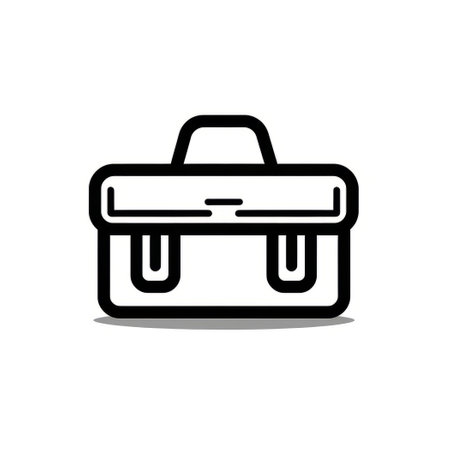 Toolbox icon. Outline illustration of tool box vector icon for web designの素材
