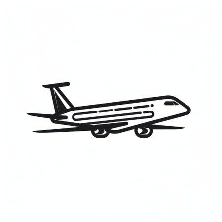 airplane icon on white background. vector illustration. eps 10の素材