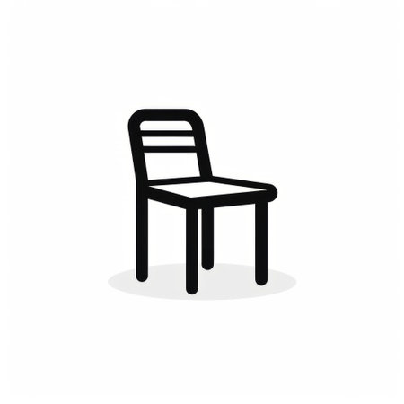 Chair icon in trendy flat style isolated on gray background. vector illustration.の素材