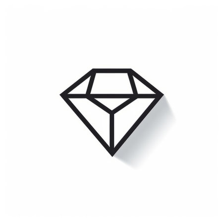 Diamond icon. jewelry symbol. gemstone vector illustration.の素材