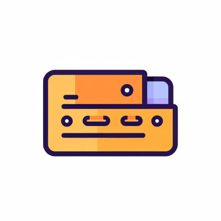 Credit card icon vector. A thin line sign. Isolated contour symbol illustrationの素材