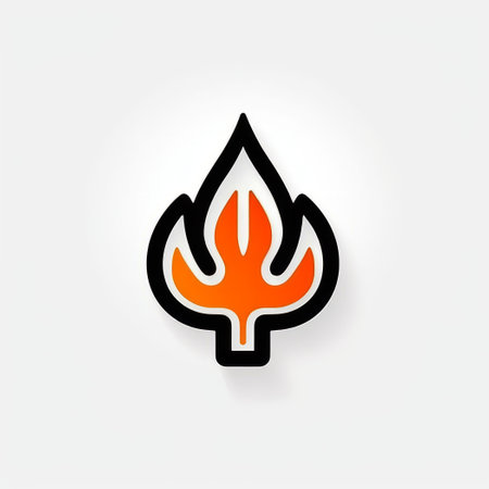 Fire icon on a white background. Vector illustration, eps 10の素材