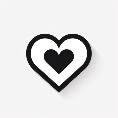 heart icon in black on a white background, vector illustration eps10の素材