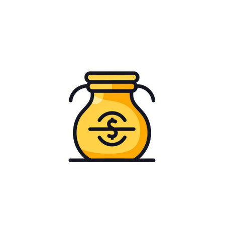 Money jar icon in flat color style. vector illustration eps10の素材