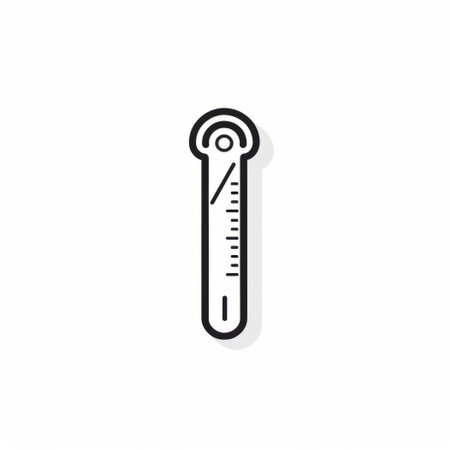 Thermometer icon isolated on white background. vector illustration. eps 10.の素材