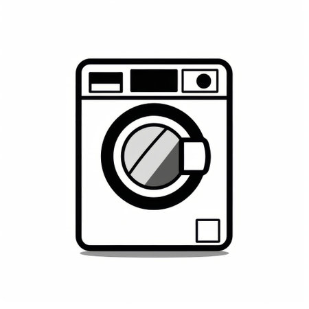 Washing machine icon isolated on white background. vector illustration. eps 10.の素材