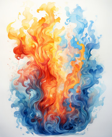 Abstract colorful watercolor background. Ink in water. vector illustration.の素材