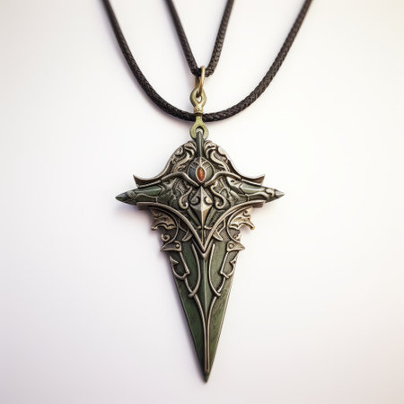 Medieval silver star on a white background. selective focus.の素材