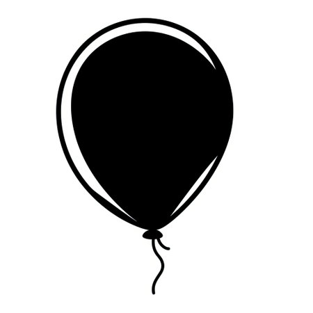 balloon helium floating isolated icon vector illustration designicon vector illustration designの素材