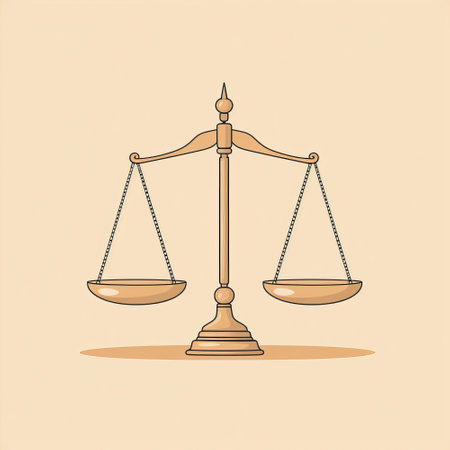 Scales of justice, symbol of law and justice. Vector illustrationの素材