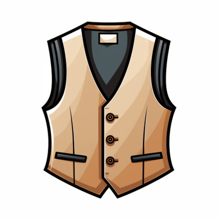 Illustration of a men's jacket isolated on a white background.の素材