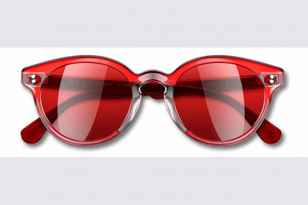 Realistic Sunglasses Isolated on White Background. Vector Illustrationの素材