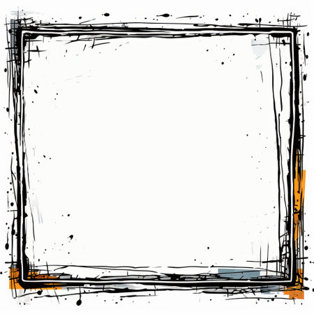 grunge frame with space for your text, vector illustration.の素材
