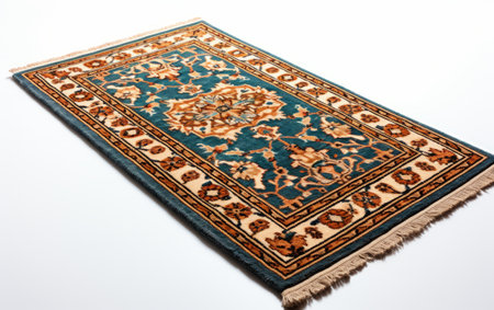 Carpet in the oriental style on a white background.の素材