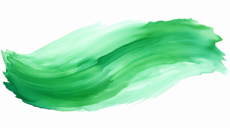 Abstract green watercolor brush strokes painted background. Texture paper. Vector illustration.の素材