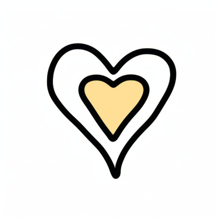 Hand drawn doodle heart. Vector illustration. love symbolの素材
