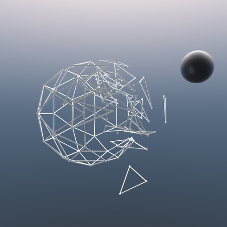 Exploding Sphere Gridの写真素材