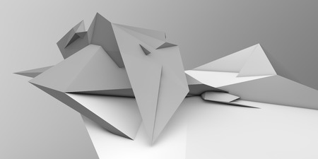 low poly origamiの写真素材