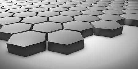 3d illustration of honeycombs