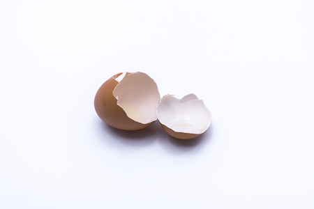 Chicken eggs on a white background