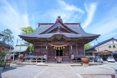 View of the Ootokonushi Shrine in Nanao City, Ishikawa Prefecture, Japan.のeditorial素材