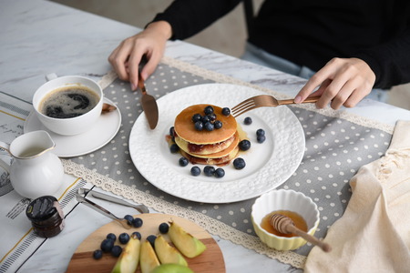 Breakfast in the morningの写真素材