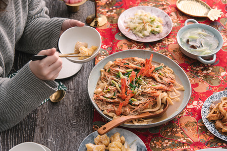 new year \ 's eve dinnerの写真素材