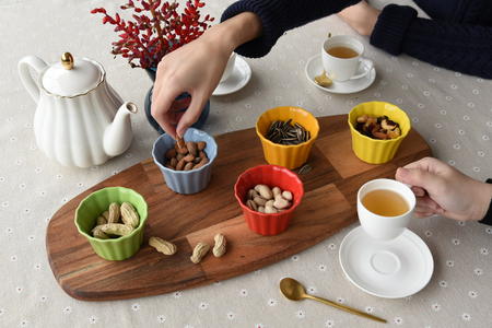dessert on the tableの写真素材
